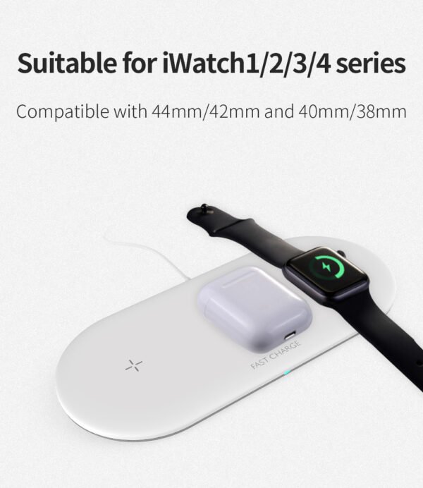 Compatible with Apple, Mobile phone desktop wireless charging three-in-one iwatch charger - Image 2