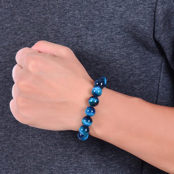 New Products Hot Sale Premium Natural Stone Sky Blue Tiger Eye Bracelet - Image 3