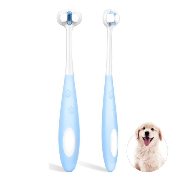 Ultra Soft Nano Bristles Dog Toothbrush Pet Dental Care Kit 3 Sided Design For Easy Teeth Cleaning Suitable For All Dogs,for Your Pet's Sensitive Teeth And Gums - Image 7