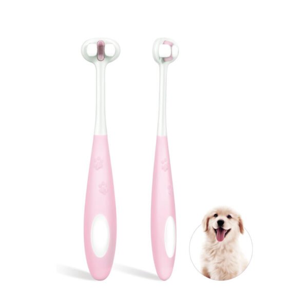 Ultra Soft Nano Bristles Dog Toothbrush Pet Dental Care Kit 3 Sided Design For Easy Teeth Cleaning Suitable For All Dogs,for Your Pet's Sensitive Teeth And Gums - Image 4