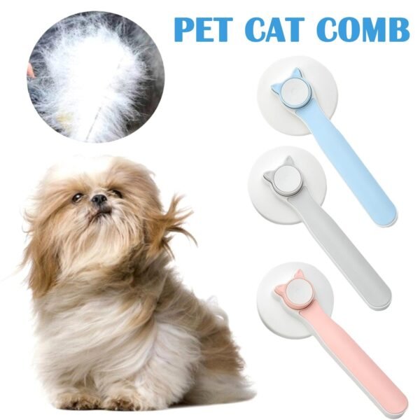 Cat Grooming Brush, Self Cleaning Slicker Brushes For Dogs Pet Hair Removal Comb Stainless Steel Needle Cat Brush Self Cleaning For Cats Dogs Hair Remover Scraper Pet Grooming Tool - Image 6