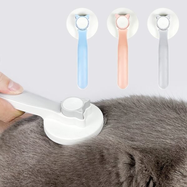 Cat Grooming Brush, Self Cleaning Slicker Brushes For Dogs Pet Hair Removal Comb Stainless Steel Needle Cat Brush Self Cleaning For Cats Dogs Hair Remover Scraper Pet Grooming Tool - Image 3