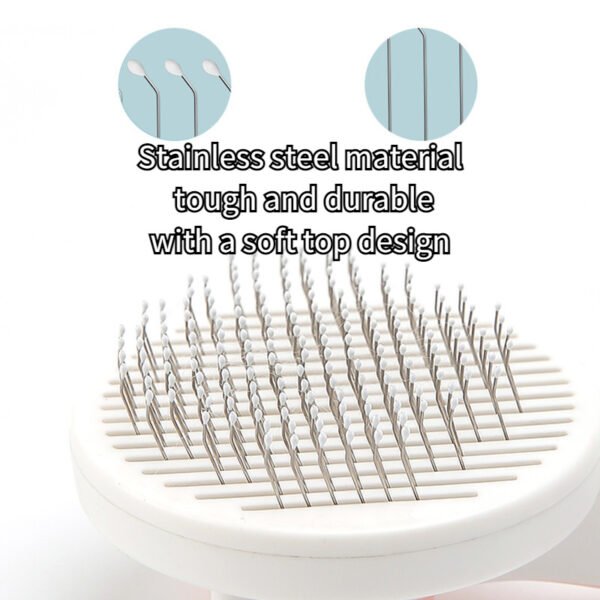 Cat Grooming Brush, Self Cleaning Slicker Brushes For Dogs Pet Hair Removal Comb Stainless Steel Needle Cat Brush Self Cleaning For Cats Dogs Hair Remover Scraper Pet Grooming Tool - Image 10