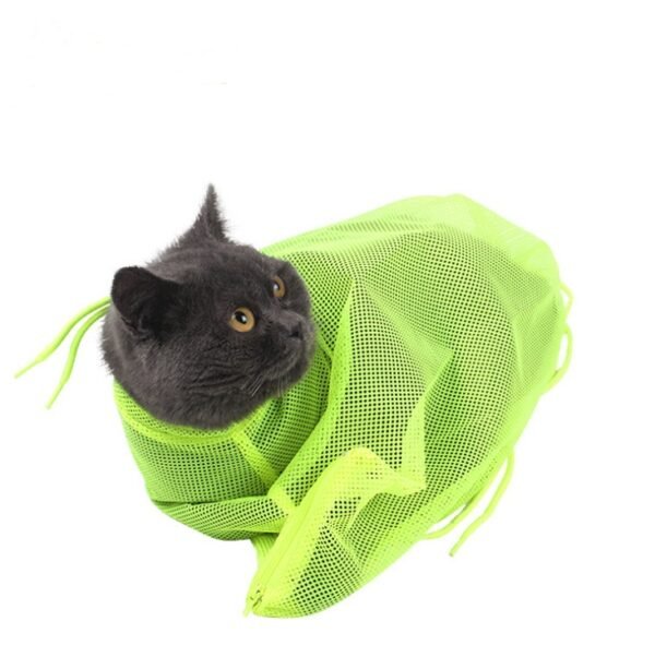 Pet Soft Cat Grooming Bag Adjustable Multifunctional Polyester Cat Washing Shower Mesh Bags Pet Nail Trimming Bags - Image 6