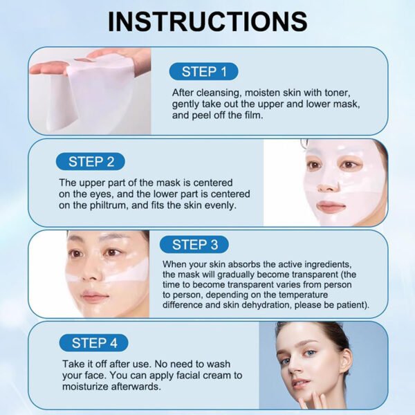 Face Mask Shrink Pore Moisturizing Refreshing Brightening Firming Lift Nourish Skin Care Deep Hydration Moisturizer - Image 6