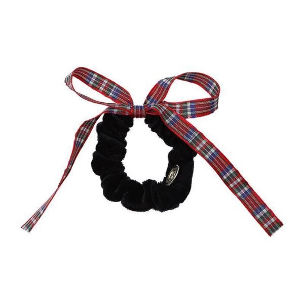 Bow Large Intestine Hair Ring Headdress Simple Black New Products - Image 6