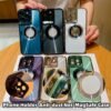 Electroplated Phone Case Luxury Plating CD Pattern Magsafe Bracket Case For  12 13 14 Pro Max Invisible Camera Stand Holder Lens Holder Magnetic Suction - Image 9