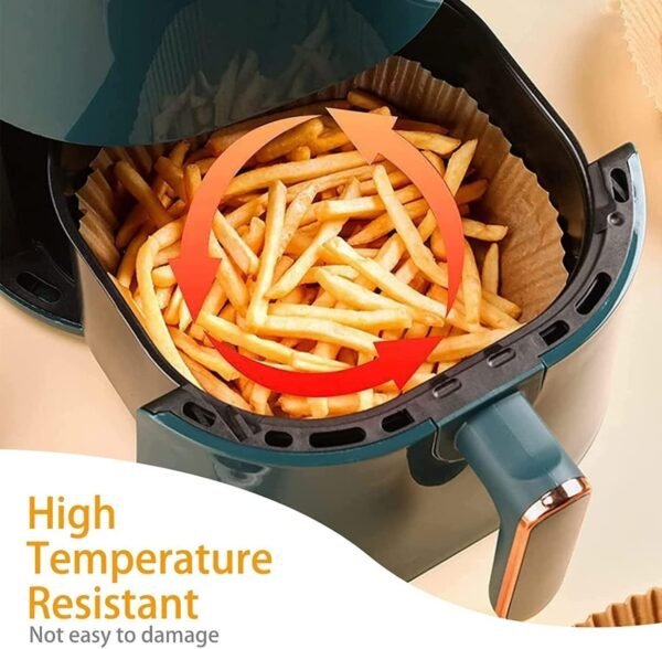 50PCS Ideal Kitchen Air Fryer Paper Liner Round 7.8 Inch,Baking Disposable Air Fryer Parchment Paper, Multipurpose Oil-absorbing Paper Tray - Image 7