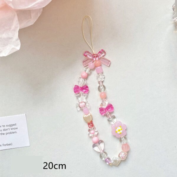 Beaded Flower Mobile Phone Lanyard Jewelry Accessories Hand Rope Lanyard - Image 5