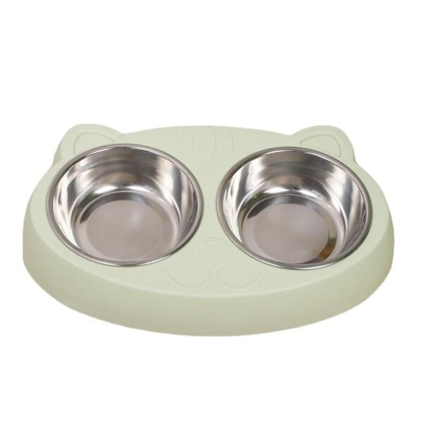 Dog Bowls Double Dog Water And Food Bowls Stainless Steel Bowls With Non-Slip Resin Station, Pet Feeder Bowls For Puppy Medium Dogs Cats - Image 2