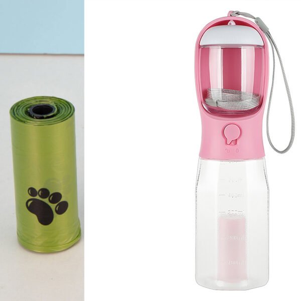 Portable Cat Dog Water Bottle Food Feeder Drinker Poop Dispenser 3 In 1 Leak-proof Multifunctional Dog Water Bottle Pet Products - Image 5