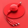 3 In1 USB Cable Micro USB Type C Cable 3 In 1 2.4A Retractable USB C Charging Cable - Image 2