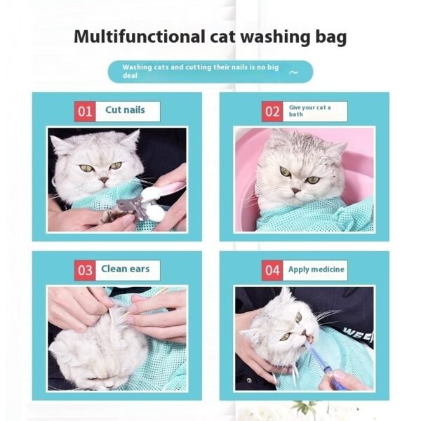 Cat Grooming Bag Cat Miracle Baby Sponge Pets Scissors Nails Pet Products - Image 3