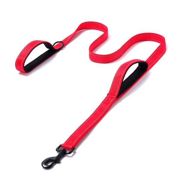 Pet Products Leash Leash Nylon Double Thickened Reflective Dog Leash - Image 2