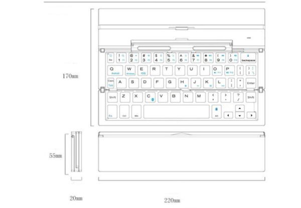 Folding ultra-thin Bluetooth keyboard - Image 4